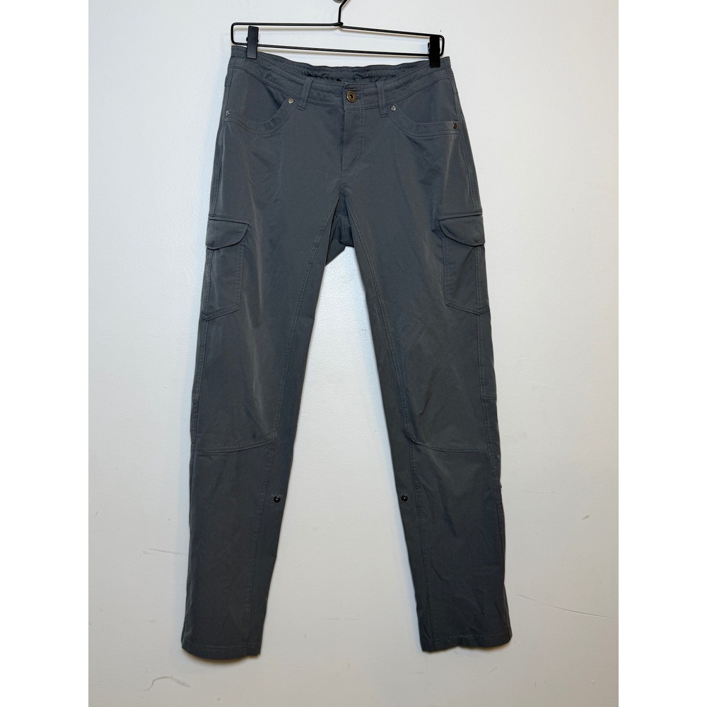 Kuhl Womens Gray Cargo Hiking Pants Convertible Roll Up Hem Size 6 Regular